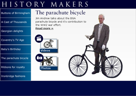 A scene from the History Makers video site.